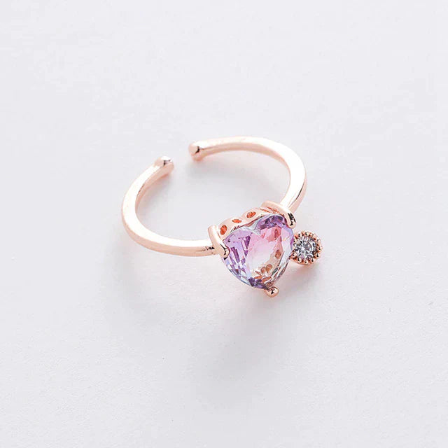 Adjustable Love Ring with Crystals