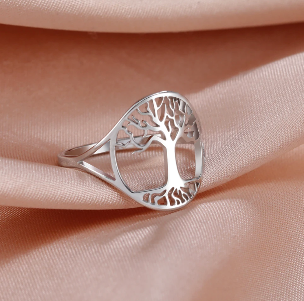 925 Sterling Silver Ring with Tree of Life for Mother