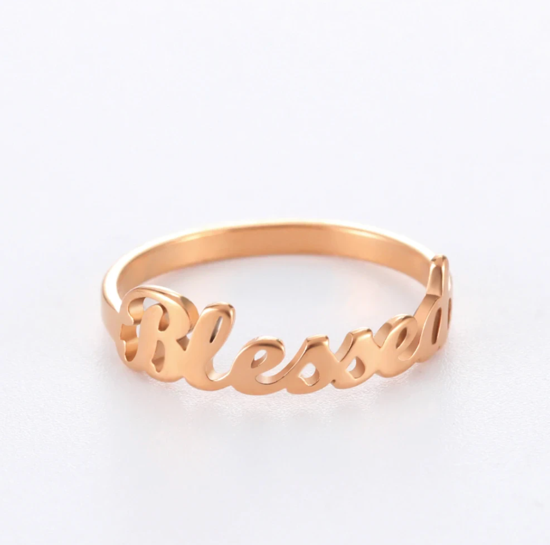 Blessed ring made of 18K rose gold
