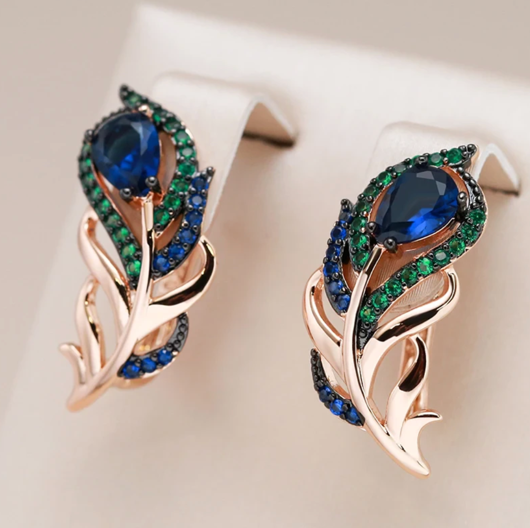 Peacock Set with 18K Rose Gold Plating