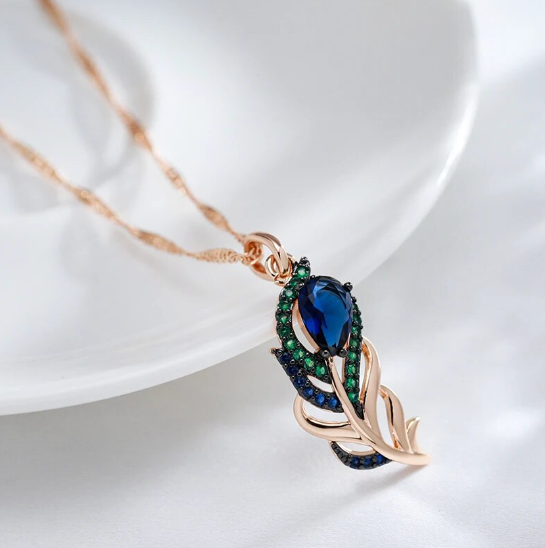 Peacock Set with 18K Rose Gold Plating