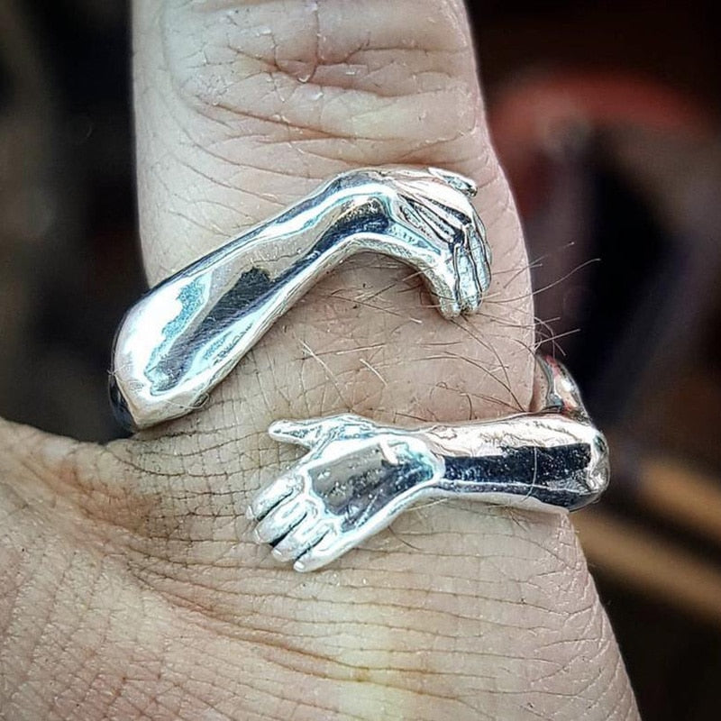 925 Silver Ring "Embrace