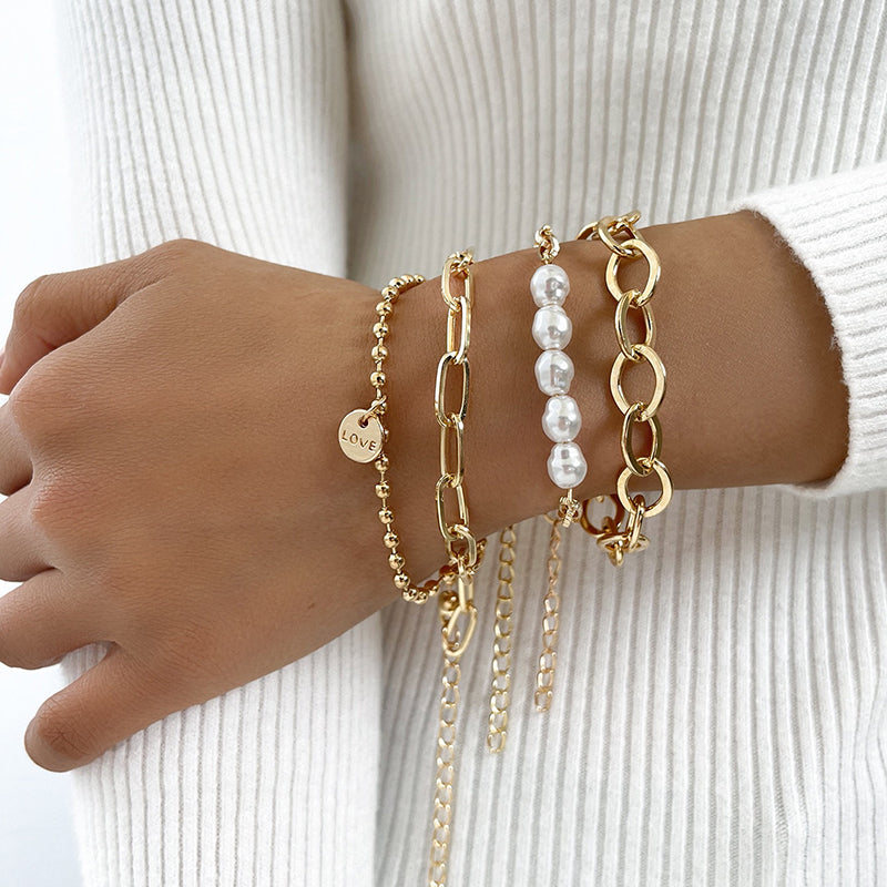 Gold Beaded Bracelets