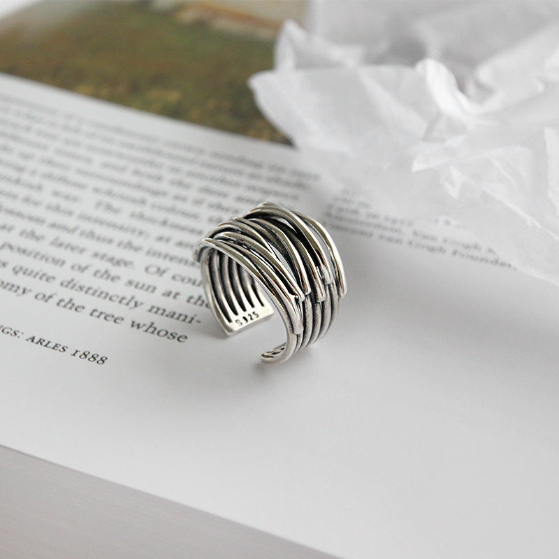 Adjustable Layée Ring made of Silver