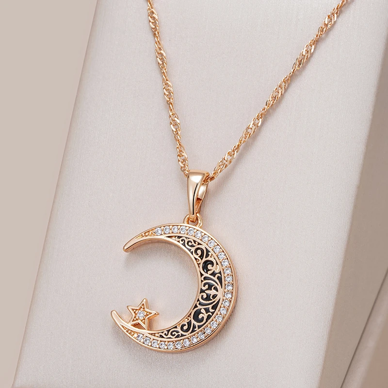 Moon Necklace Elegant and Brilliant