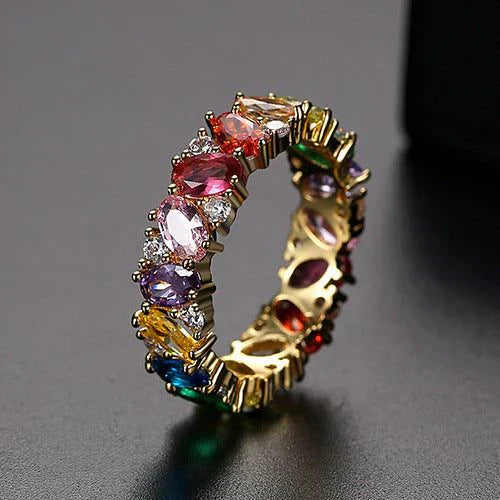 Vintage Multicolour Zirconia Ring