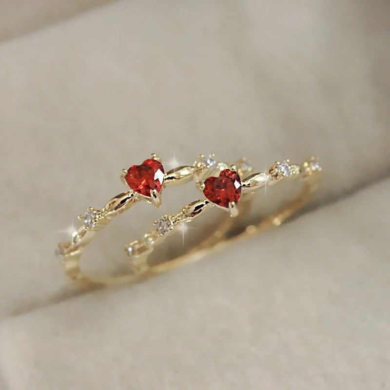 double heart ring