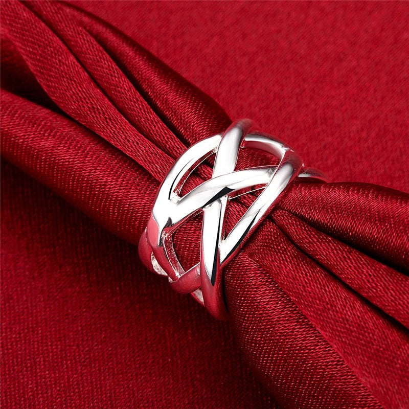 Braided Design Ring made of 925 Sterling Silver
