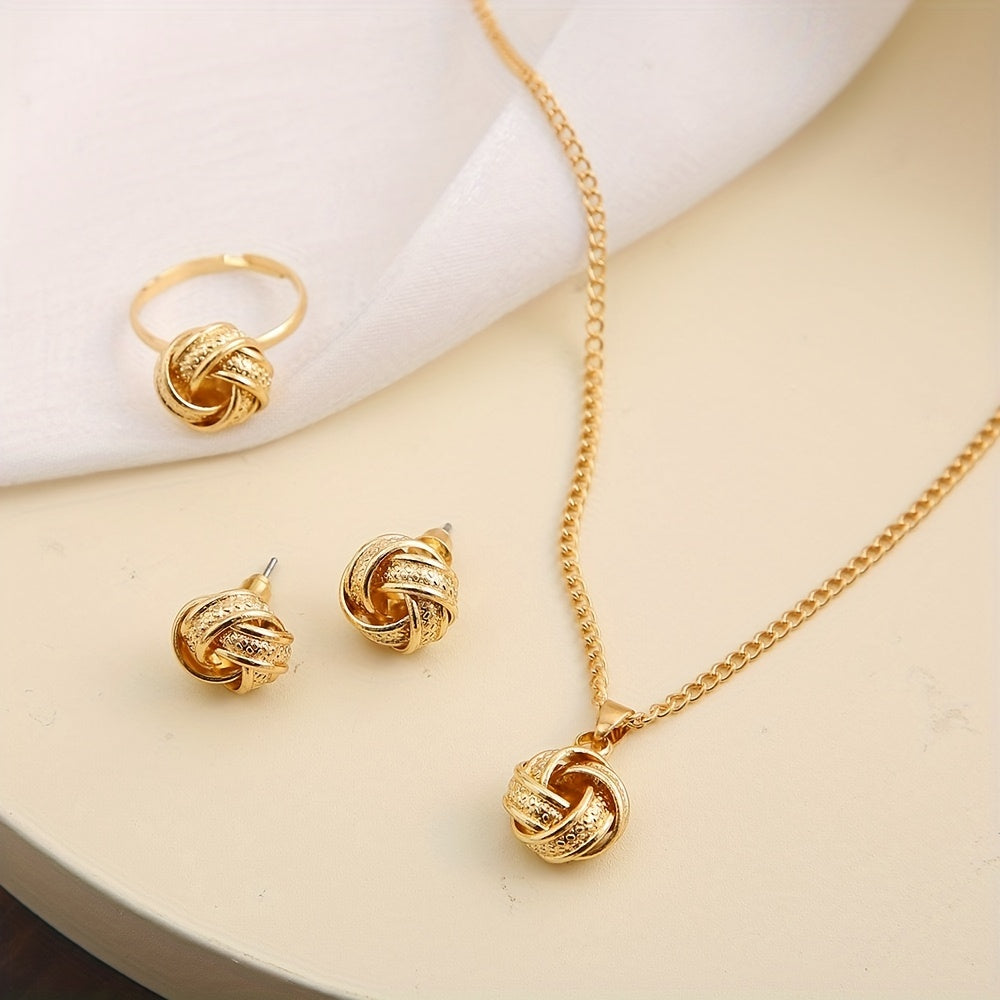 Vintage Boho Jewelry Set – Knotted Design