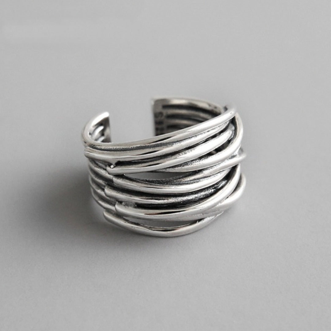 Adjustable Layée Ring made of Silver