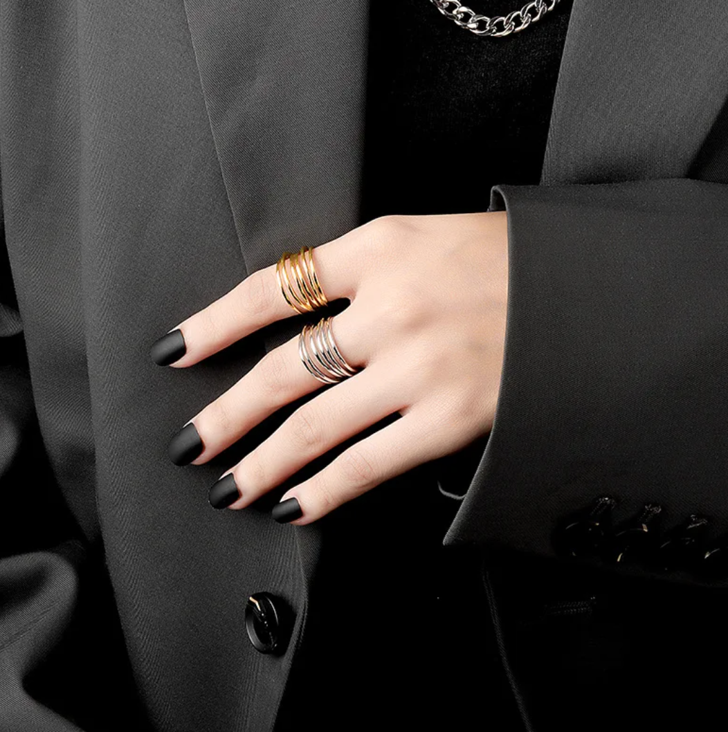 18 Karat gold-plated Forest Ring