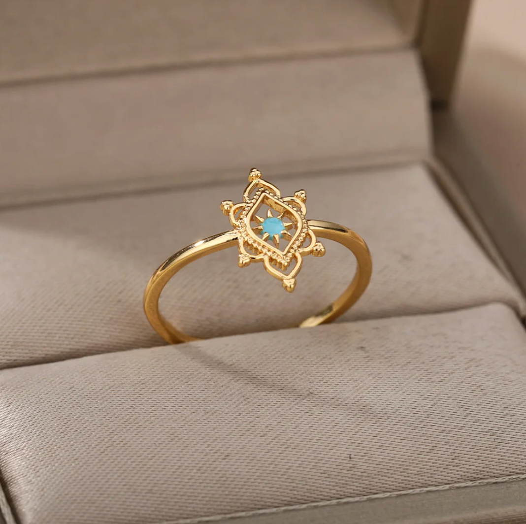 18 Karat gold-plated antique ring