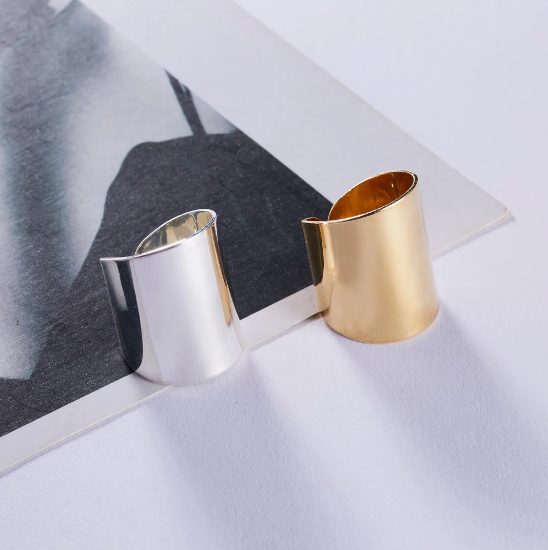 18 Karat gold-plated long Egyptian gold ring