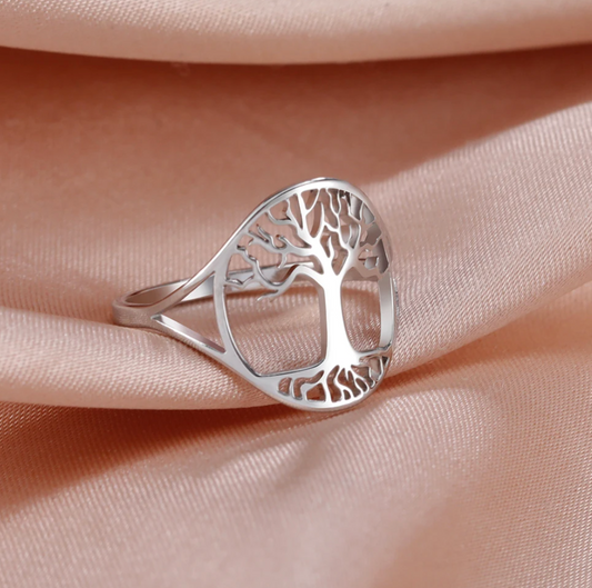 925 Sterling Silver Ring with Tree of Life for Mother