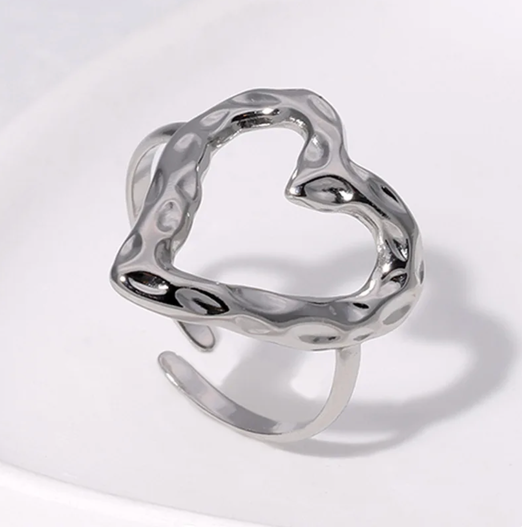 Ring with Bohemian Heart made of 925 Sterling Silver