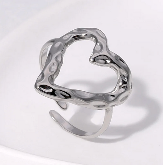 Ring with Bohemian Heart made of 925 Sterling Silver
