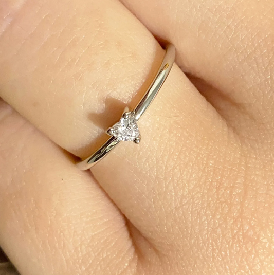 Small ring made of 925 sterling silver with zirconium dioxide