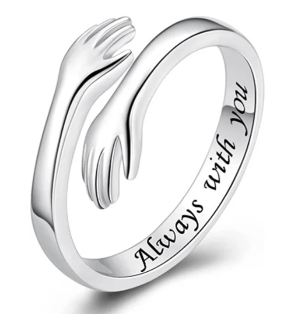Hugging ring "Always with you" made of 925 sterling silver