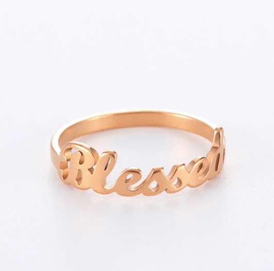 Blessed ring made of 18K rose gold