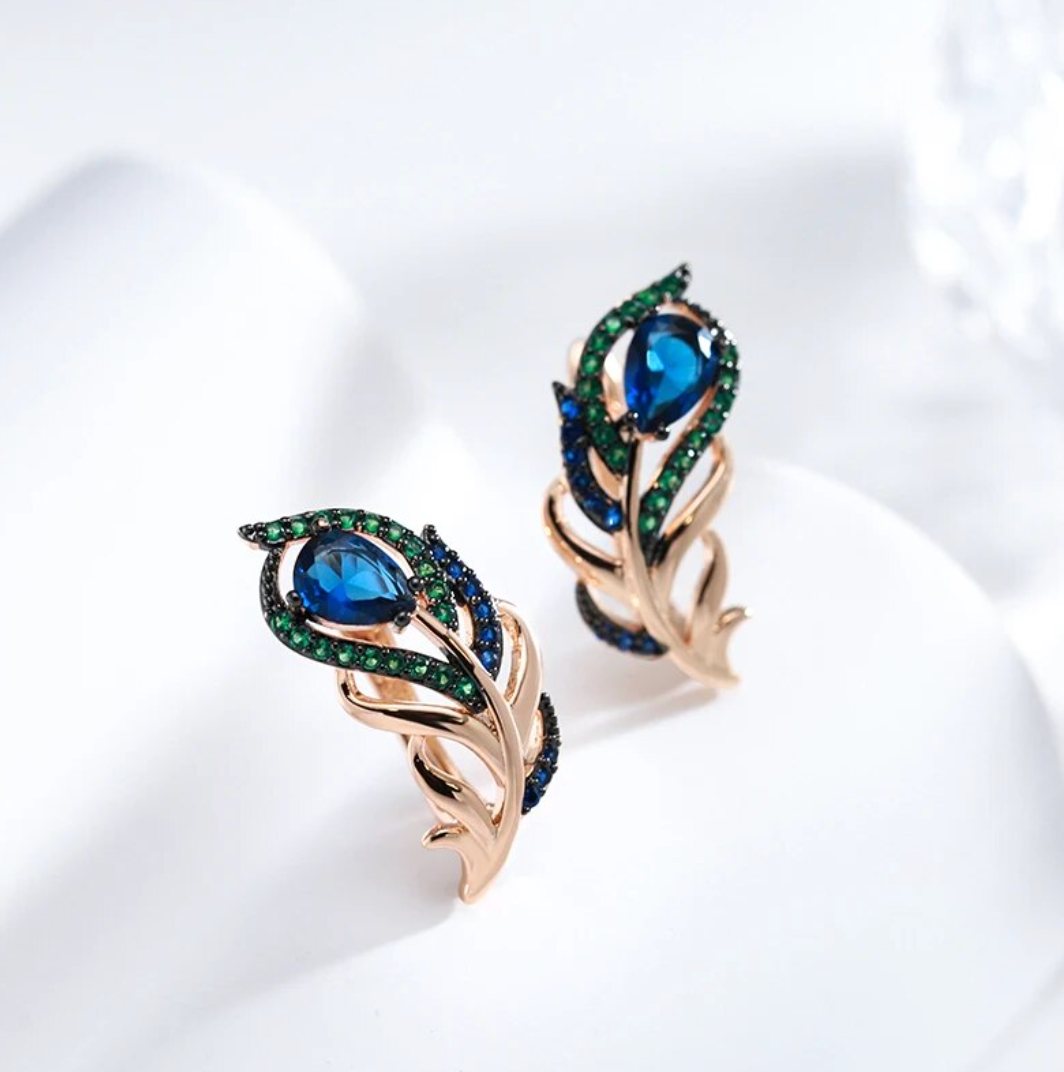 Peacock Set with 18K Rose Gold Plating