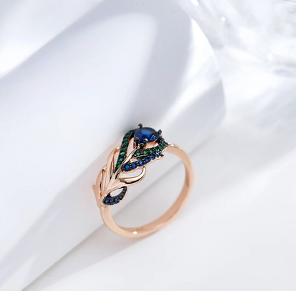 Peacock Set with 18K Rose Gold Plating