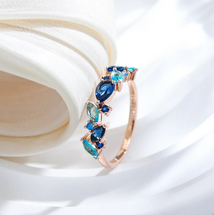 Set of sea tears with 18-carat rose gold plating