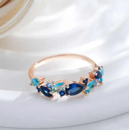 Set of sea tears with 18-carat rose gold plating