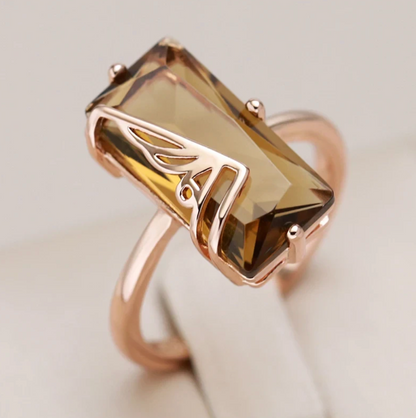 Earrings set with 18kt rose gold plating