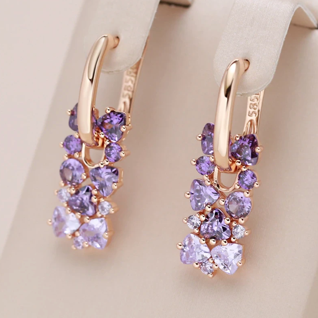 Amethyst with 18 Karat Rose Gold Plating