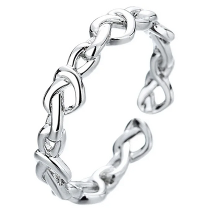 Ring with a blessed heart made of 925 sterling silver