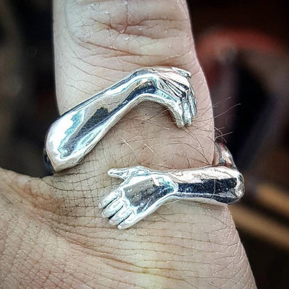 925 Silver Ring "Embrace