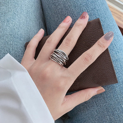 Adjustable Layée Ring made of Silver