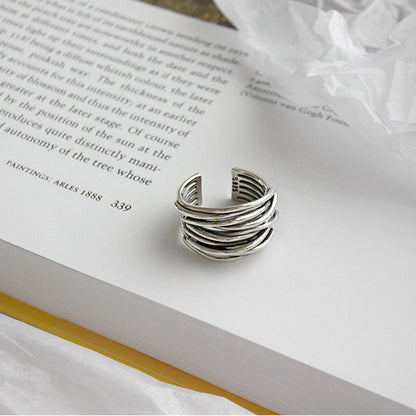 Adjustable Layée Ring made of Silver