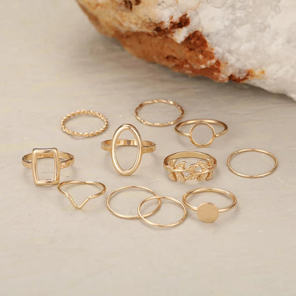 Pack of 11 Silver Rings