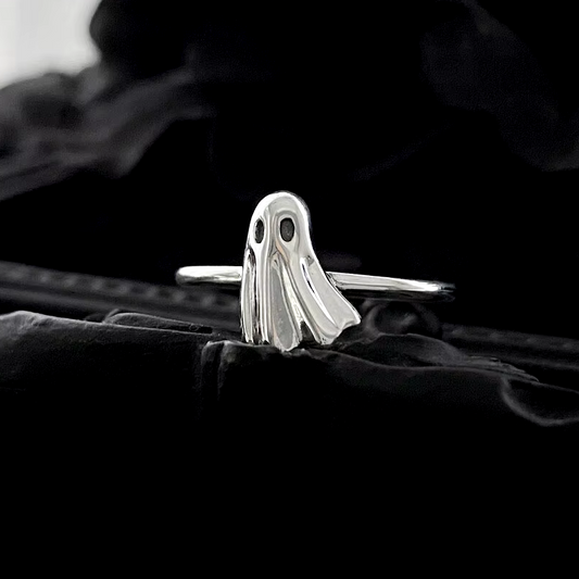 925 Sterling Silver Coated Hypoallergenic Steel Ring for Ghosts
