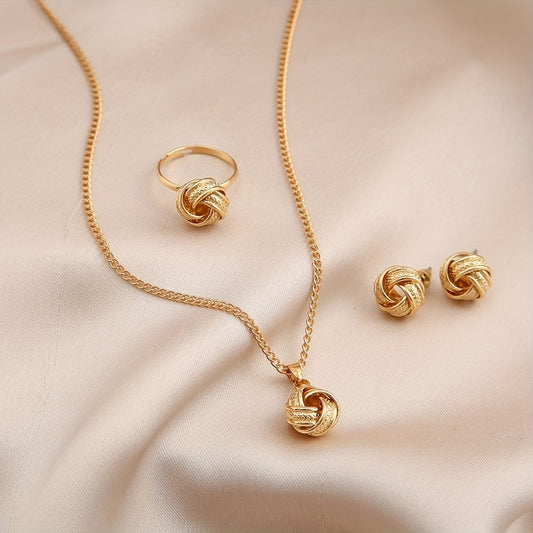 Vintage Boho Jewelry Set – Knotted Design