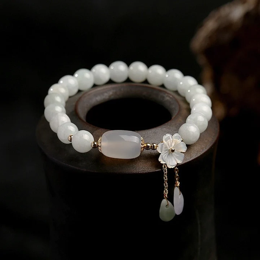 Aquamarine bracelet with beads
