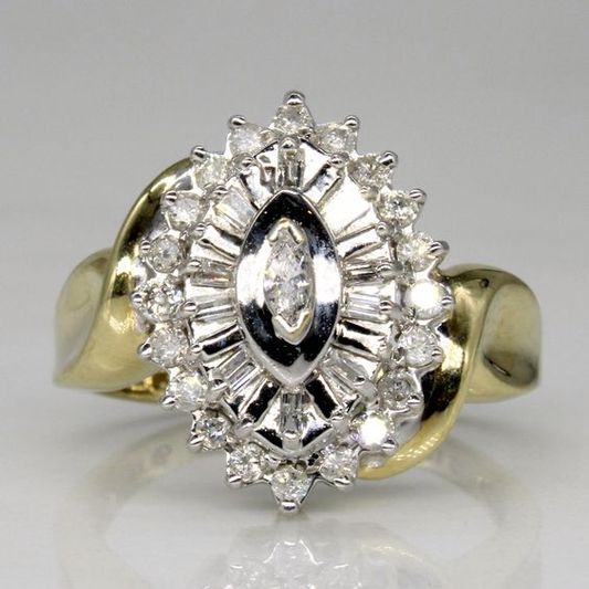 Crystal Gold Shining Ring