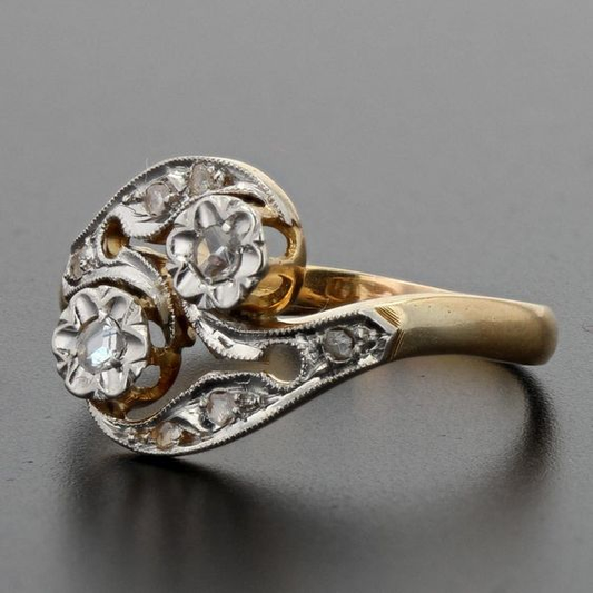 Vintage Gold Crystal Ring