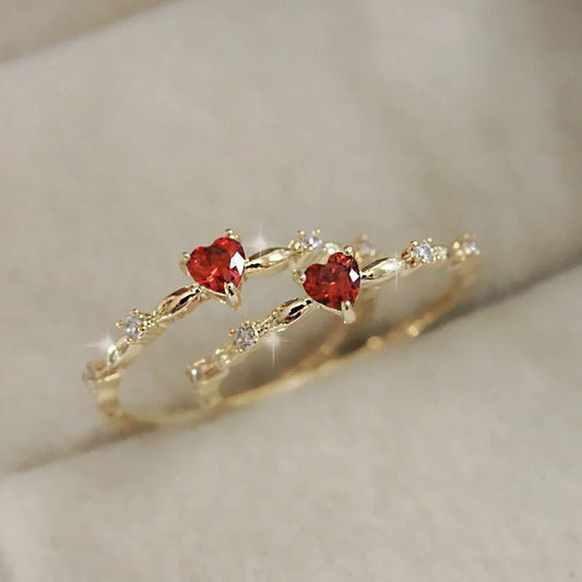 double heart ring