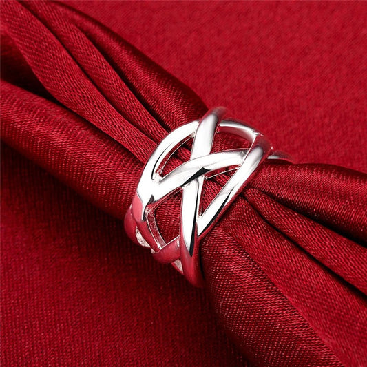 Braided Design Ring made of 925 Sterling Silver