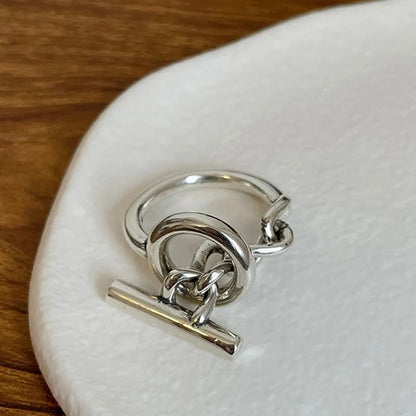 Adjustable design ring made of 925 sterling silver